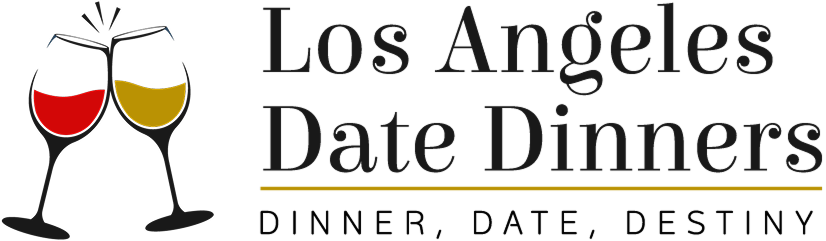 Logo for Los Angeles Date Dine, featuring a stylish font and a tagline.